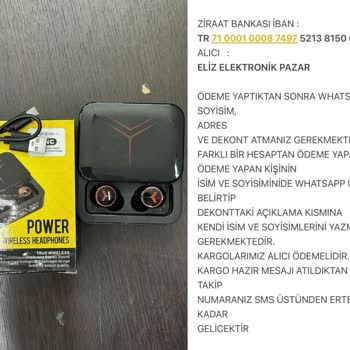 Eliz Elektronik (Elektronik Pazar) Aldığım Kulaklık Bozuk Çıktı İlgilenilmiyor