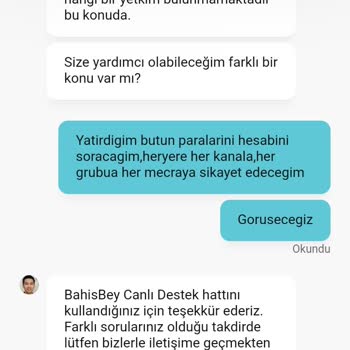 Bahisbey Haksız Yere Hesap Kapatma.