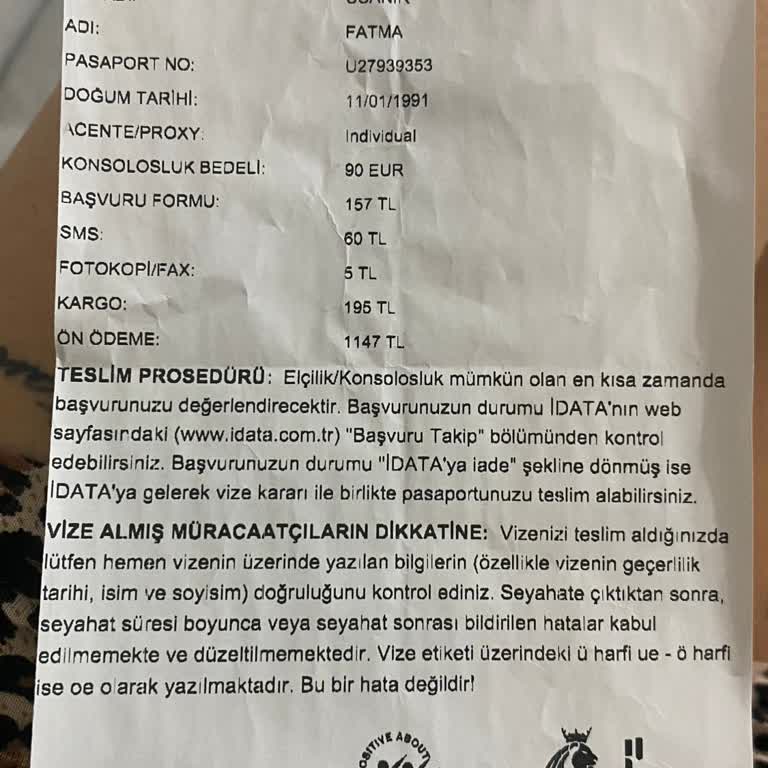 İData Ankara Gönderilmeyen Pasaport