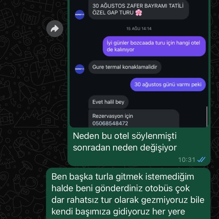 Worldtur Bozcaada Turu Hayal Kırıklığı Ve Mağduriyet