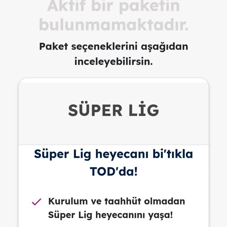 TOD Tv Tod Paket Aldım Görünmüyor