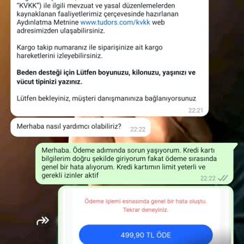 Tudors Ve Kargoist Kapıda Kredi Kartı İle Ödemede Nakit Talep Ediyor