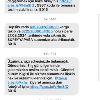 Aras Kargo'nun Ürünleri Teslim Etmemesi