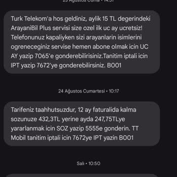 Türk Telekom Taahhütlü 157 TL'ye Geçtiğim Faturalıya Aylık 452 TL Ödeme Çıkardılar.