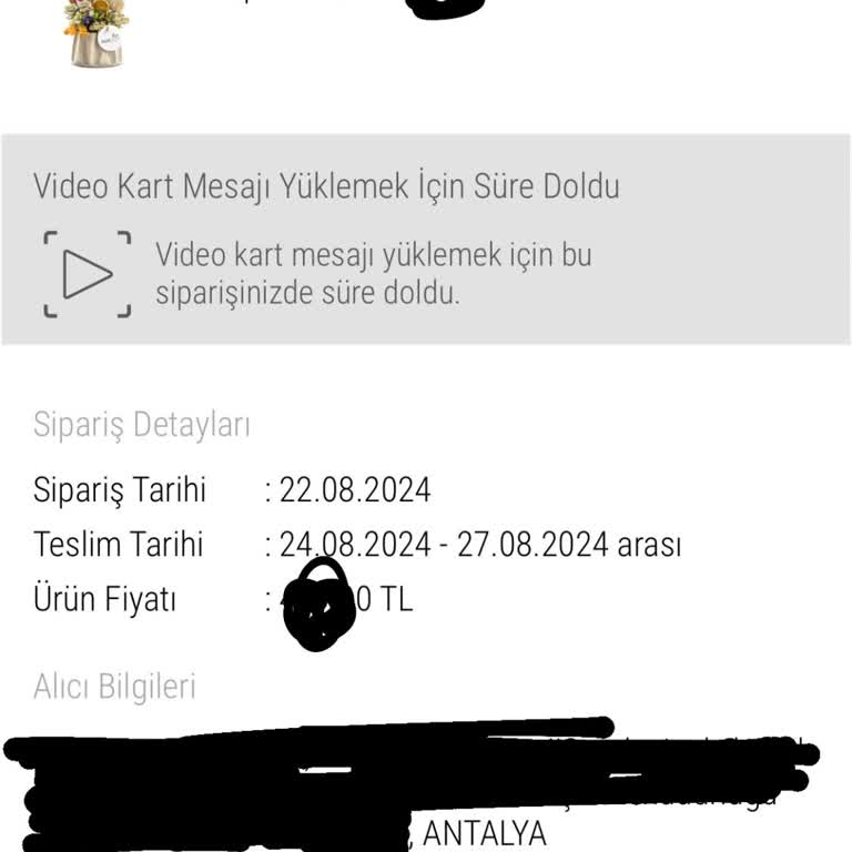 Taze Çiçek (tazecicek.com) Teslimat Tarihi Ve Bilgilendirme Sorunu