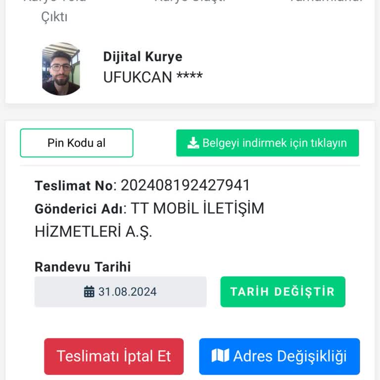 Dijital Kurye Eve Hapsetti Gününde Gelmedi.