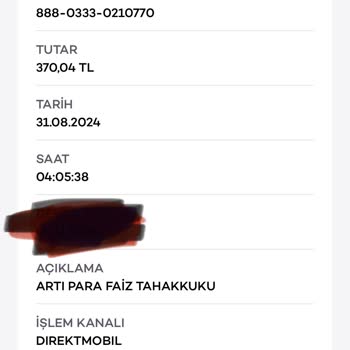 Akbank Artı Para Faiz Tahakkuk