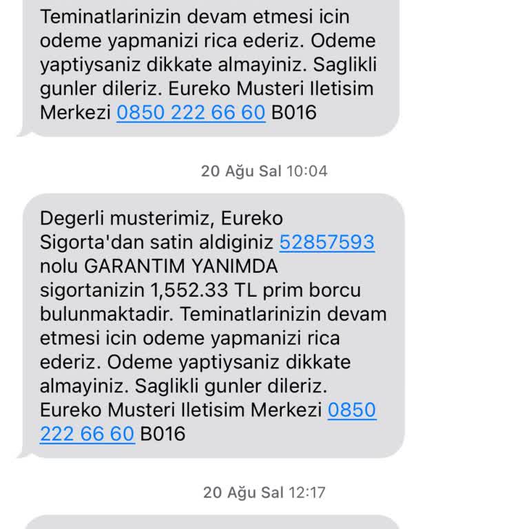 Eureko Sigorta Tarafından Parama Sürekli El Konuluyor
