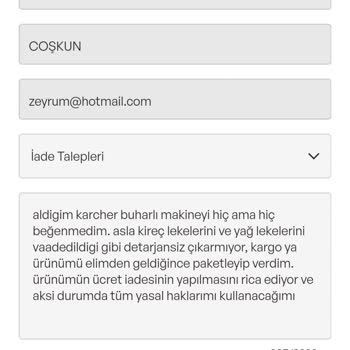 idefix Karcher SC3 Buhar Makinesi Beklentileri Karşılamadı