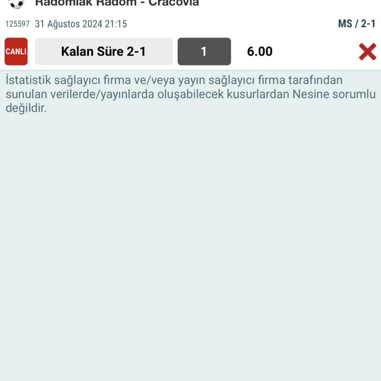 Nesine Canlı Kuponlarım Yanlış Sonuçlanıyor