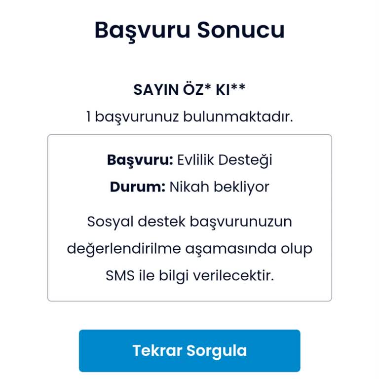 İstanbul Büyükşehir Belediyesi Evlilik Yardımı Başvurumuzun Durumu Belirsiz