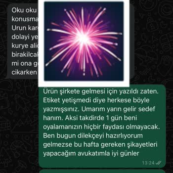 Light The Candle (lightcandless) Ürünün Geç Teslimi, Kargo Farkı Alınması, Yanlış Süsleme Yapılması