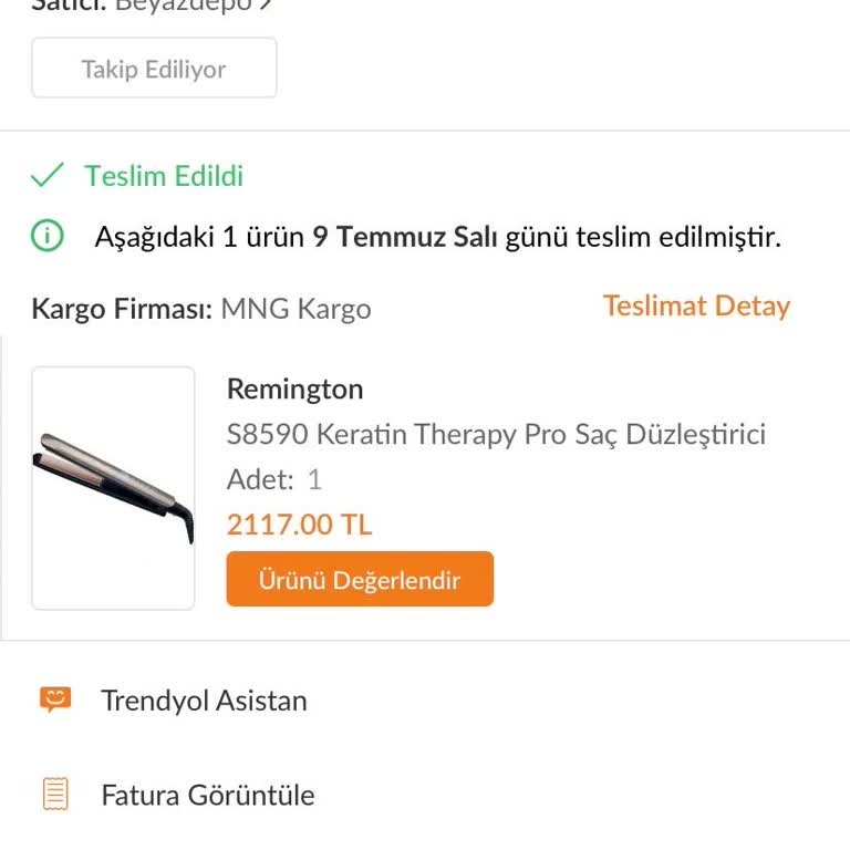 Remington Saç Düzleştiricim Bozuk Çıktı Hala 1 Aydır Değişim Yapılacak Yaz Bitti