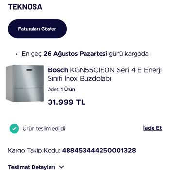 Teknosa Sıfır Ürün Diye Hasarlı Ürün Gönderiyor