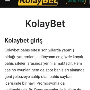 Kolaybet Giriş Problemi Giriş Yapılmıyor