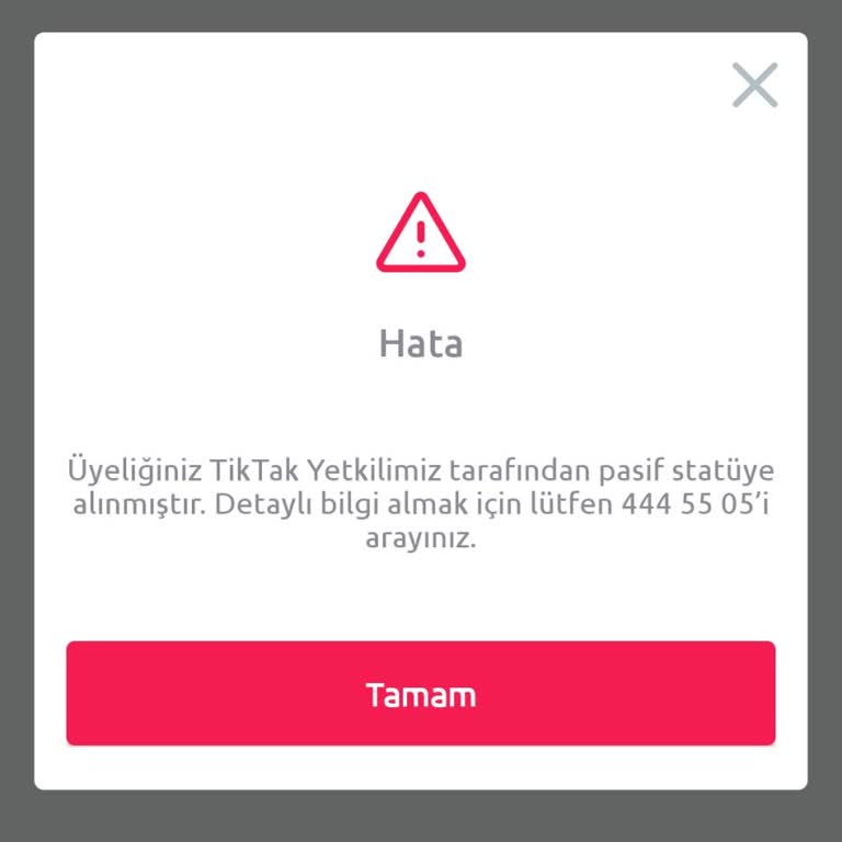 Tik Tak Pasif Statüsü Kalkmıyor