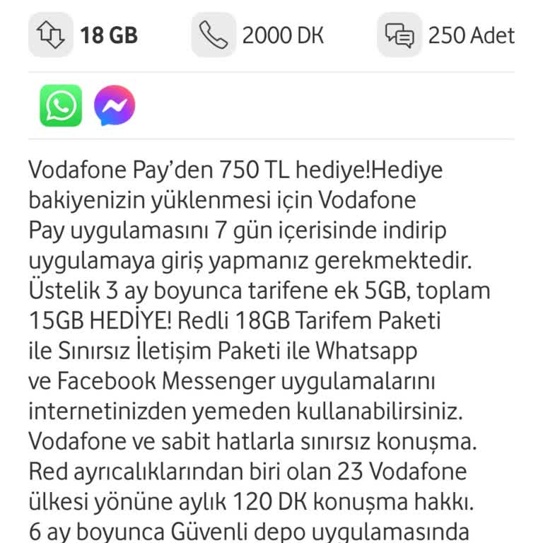 Vodafone Pay 750TL Hediye Sorunu