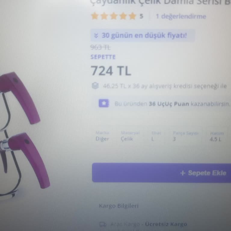 Burak Züccaciye Yanıltıcı Ürün Bilgisi İle Gelen Küçük Çaydanlık