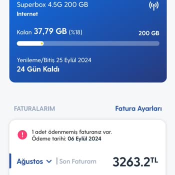 Superbox Aboneliğinde Kota Sorunu ve Yüksek Fatura Şikayeti