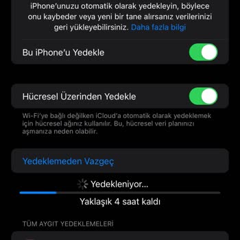 iPhone Apple İcloud Yedeklenmiyor Ve Destek Hattı Yardımcı Olamıyor