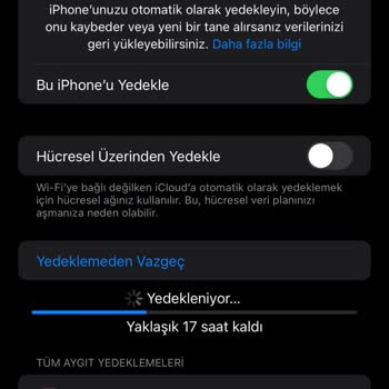 iPhone Apple İcloud Yedeklenmiyor Ve Destek Hattı Yardımcı Olamıyor