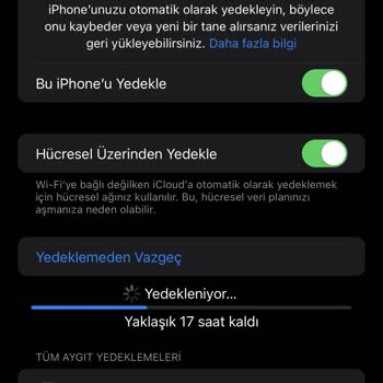 iPhone Apple İcloud Yedeklenmiyor Ve Destek Hattı Yardımcı Olamıyor