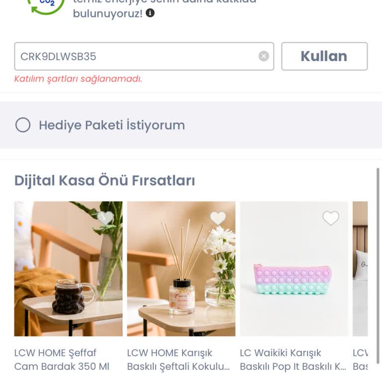 LC Waikiki Katılım Koşulları Sağlanamadı