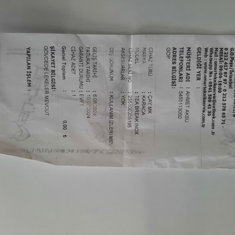 Karaca Züccaciye Çaycı Kettle Dış Yüzeyinde Leke Çıktı