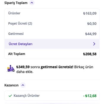 Getir Sepet Fiyatı Ve Ödeme Fiyat Farklılığı