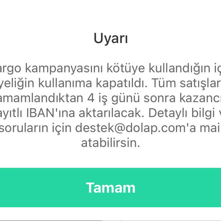Dolap Hesabım Haksız Yere Kapatıldı