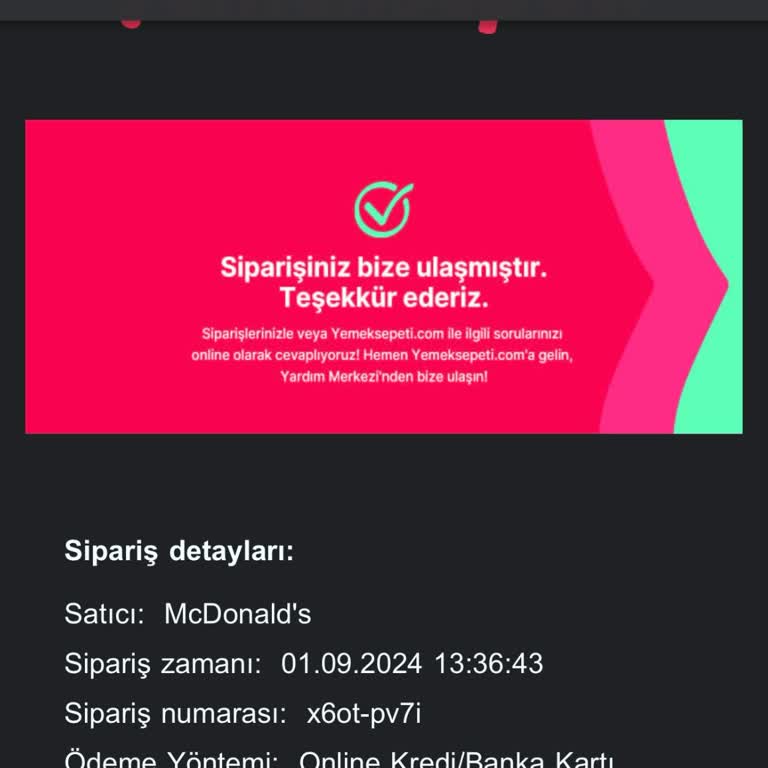 Yemek Sepeti Çözümsüz Sipariş