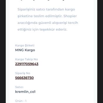Shopier Kremlin. Outlet1 İade Yapmıyor