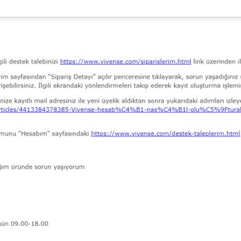 Vivense Mutfak Masası Takımı Sandalye Sorunu Ve Yetersiz Müşteri Hizmetleri