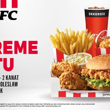 KFC Görseldeki Menü İle Yarı Yarıya Küçük Gelen Menüler