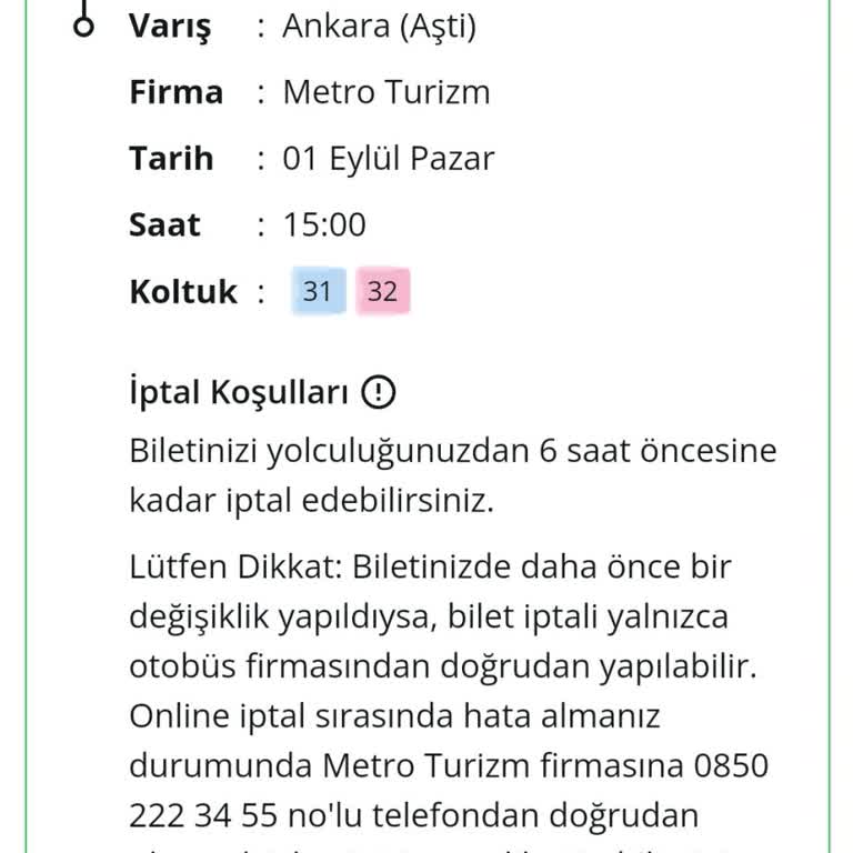 Metro Turizm Geç Gelen Otobüs