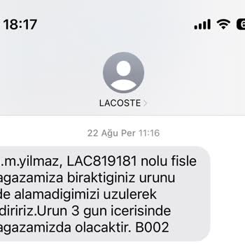 Lacoste Pantolon Çok Kısa Sürede Deforme Oldu