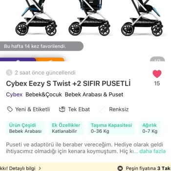 PttAVM Dolap Uygulamasında Bebek Arabası Alışverişinde Yaşanan Sorun