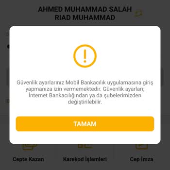 VakıfBank Güvenlik Hesabım Kapattı
