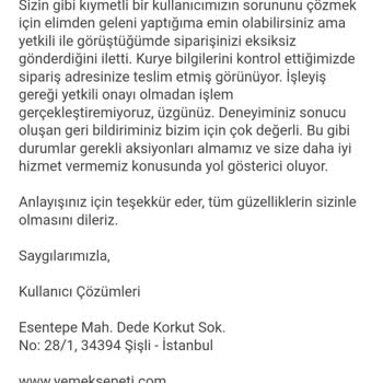 Yemeksepeti, Siparişimi Teslim Etmedi Ve Paramı İade Etmiyor