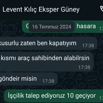 Güney Ekspertiz G**** E******** Görevini Zamanında Yapmamış Ve Eksik Yapmıştır