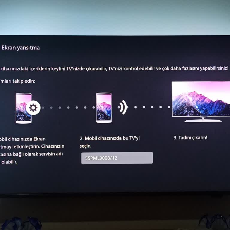 PHILIPS TV Philips 55PML9008 TV Ekran Yansıtma Sorunu Yaşıyorum.