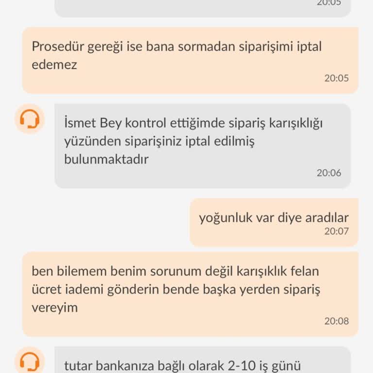 Trendyol GO, Mc Donald's Sipariş İptali