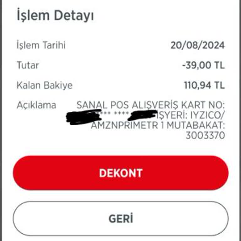 Amazonprime İyzico Abonelik Ücreti Aldı Hesabım Yok İptal Etmek İsti.