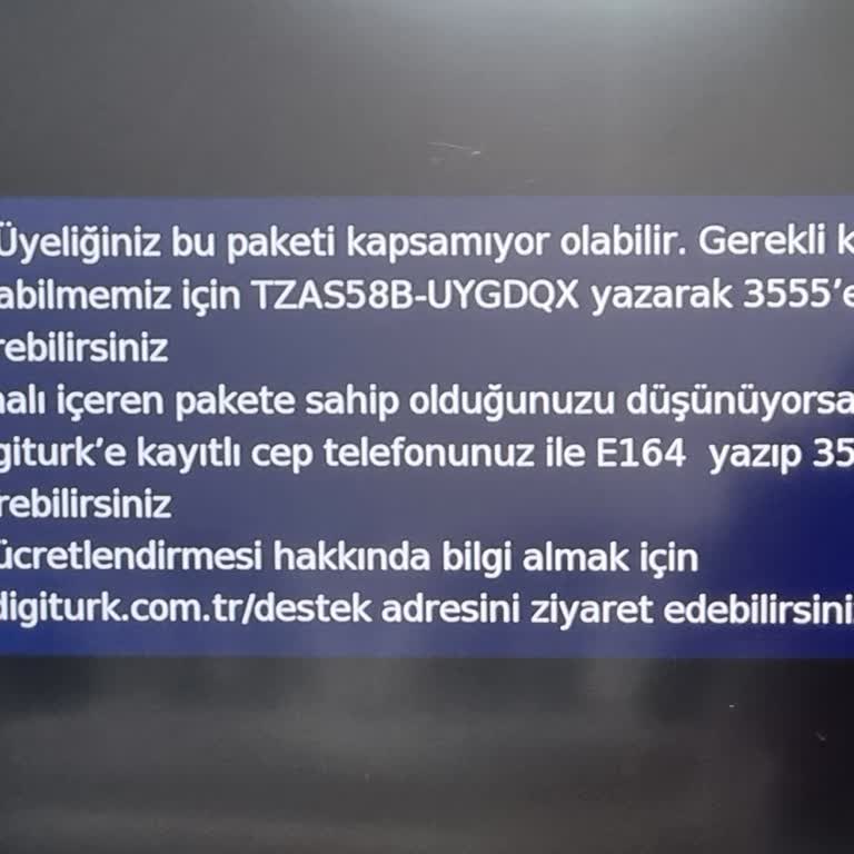 Digiturk'te Parasını Ödediğim Hizmeti İzleyemiyorum
