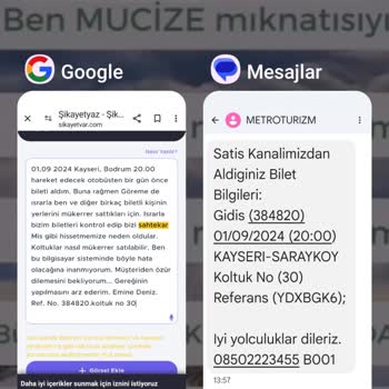Metro Turizm Mükerrer Satış Nedeniyle Yaşanan Rahatsızlık Ve Özür Beklentisi