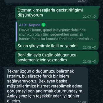 A101 Sipariş İptalleri Ve Müşteri Hizmetleri Sorunları