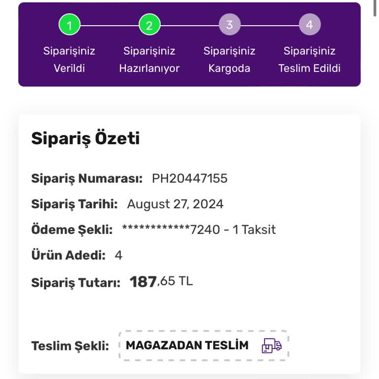 Gratis Siparişim Mağazaya Teslim Edin