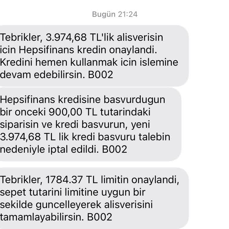 Hepsiburada Limit Vermiyor. Verip Limiti Geri Çekti