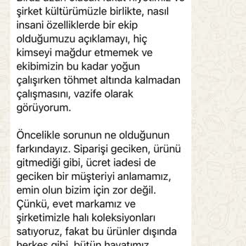 Reydeko Halı Reydoko.com'dan Halı Teslimatında Büyük Sorun