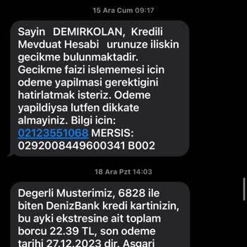 Denizbank Kredi Kartı Ödemesi